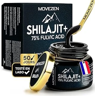Shilajit + Énergie Naturelle, Shilajit Pur 100% de l'Himalaya, Résine de Shilajit 30g Authentique, Riche en Acide Fulvique Humique, +85 Minéraux & Oligo-Éléments