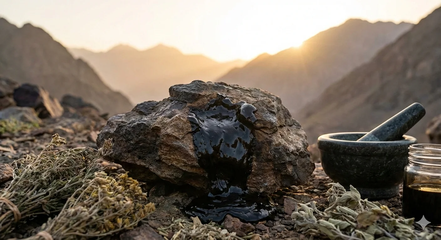 Homme athlétique en pleine forme grâce aux bienfaits de la résine de shilajit.
