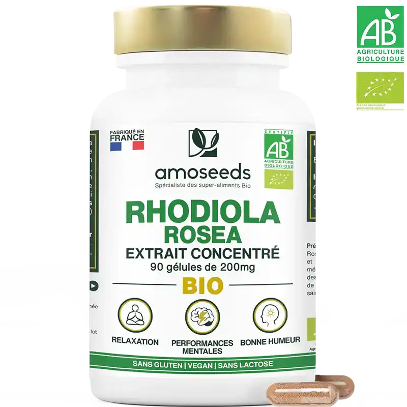 Gélules de Rhodiola Rosea Bio pour une cure cyclique