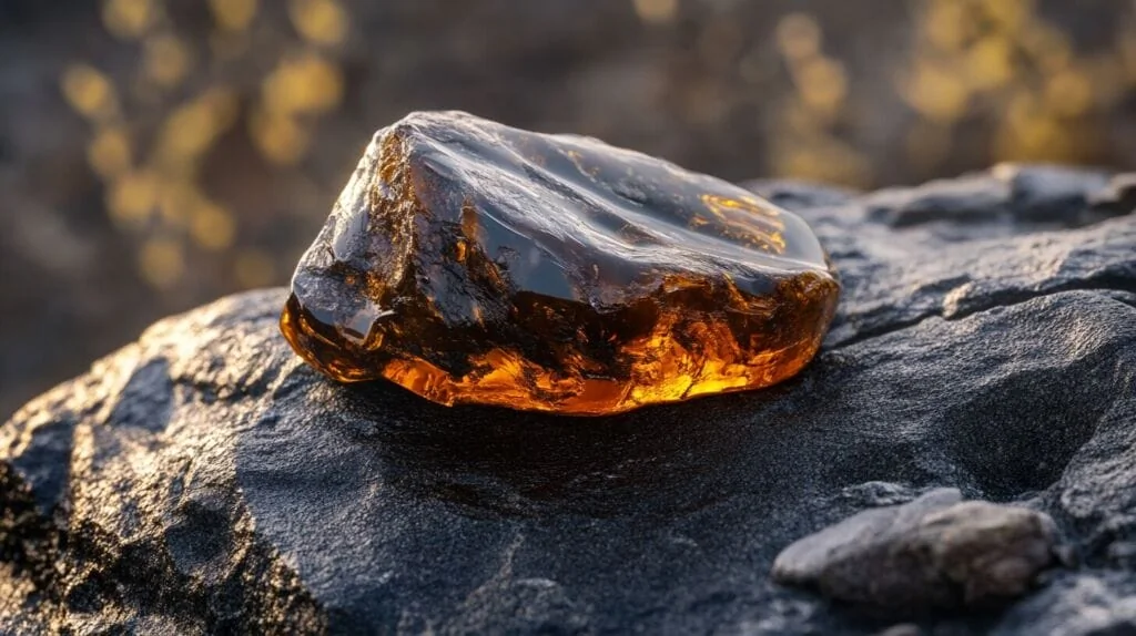 Texture minérale de la résine de shilajit purifiée riche en acide fulvique