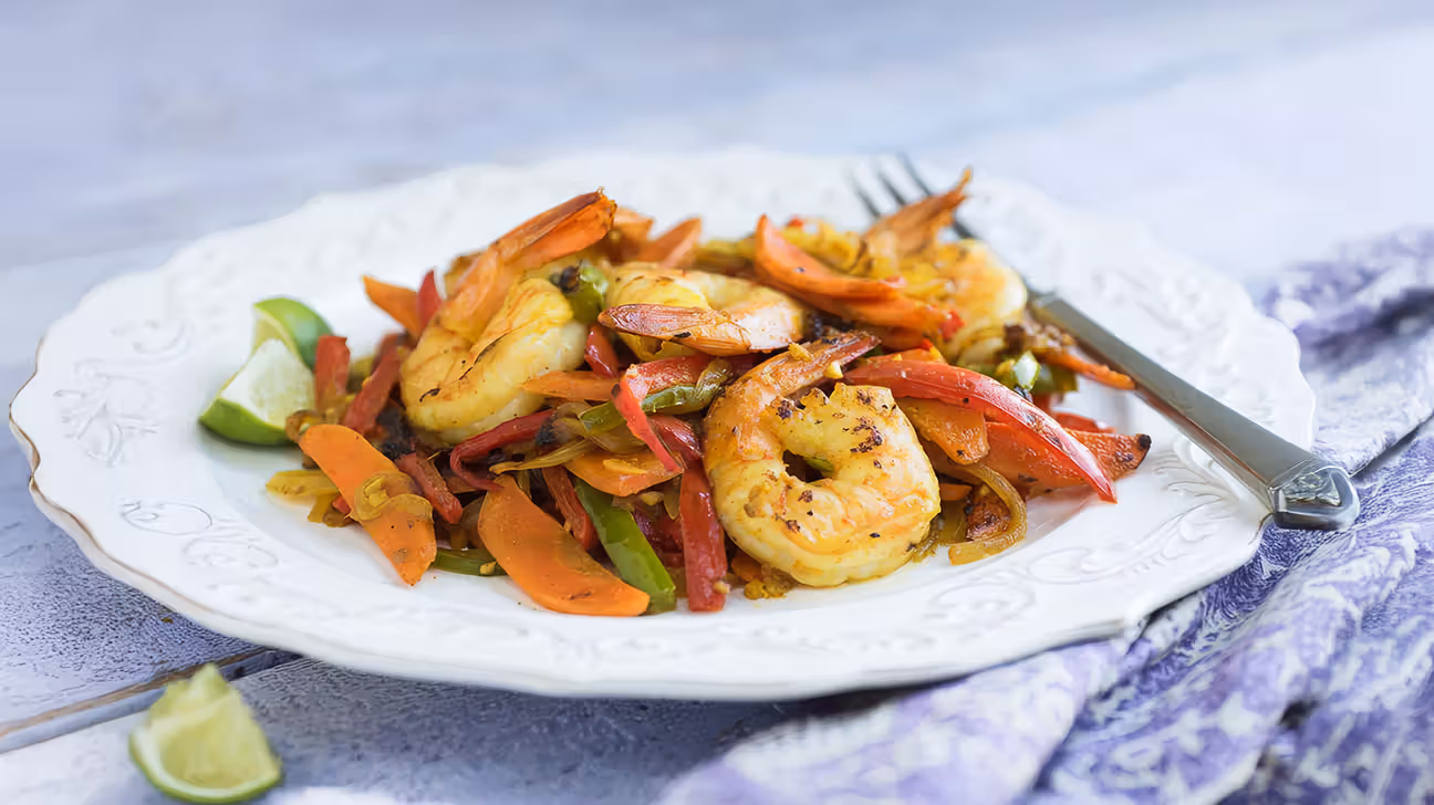 Sauté de crevettes et coco