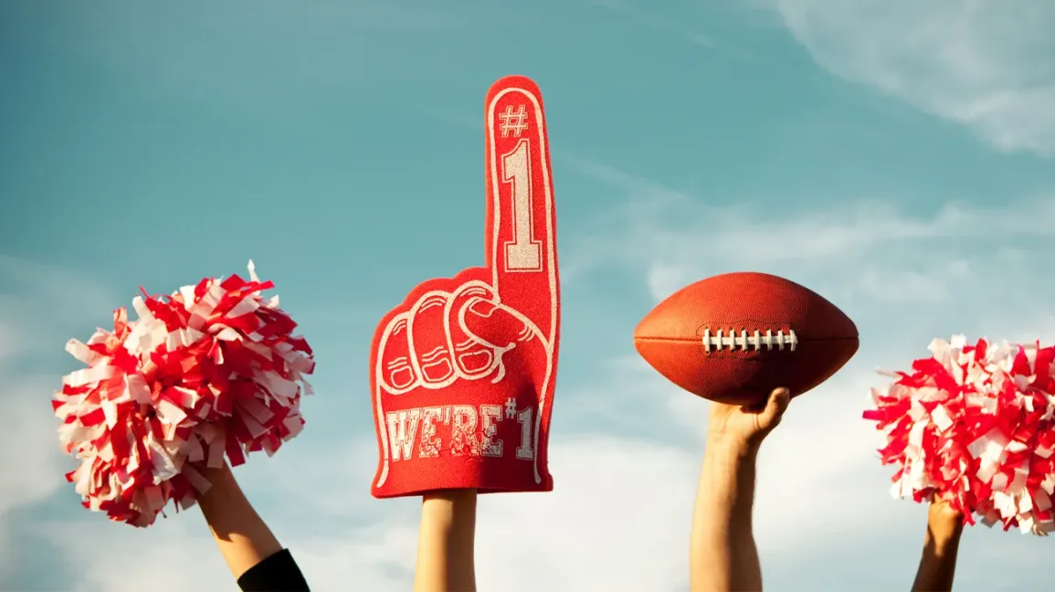 Supporters de sport lors d'un événement convivial