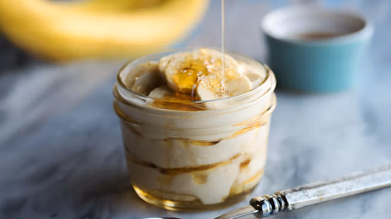 Parfait au tahini et à la banane